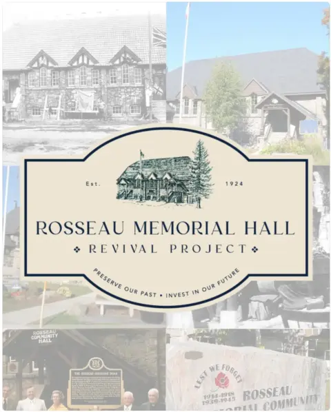 Rosseau Memorial Hall Revival Project Logo.