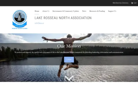 A screenshot of the LRNA website homepage in 2025 showing the old design.