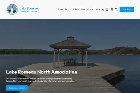 A screenshot of the LRNA website homepage in 2026 showing the new design.