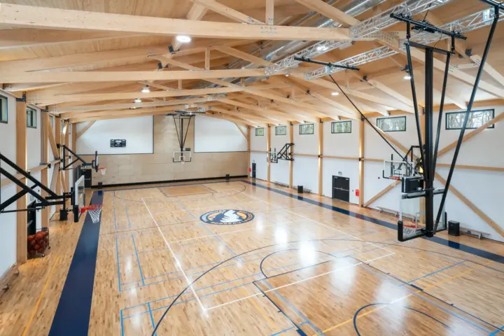 The gym at the Rosseau Lake College Sports Complex.
